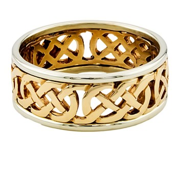 9ct 2-tone gold 7.7g Celtic Ring size Y